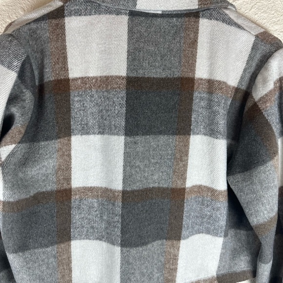 Blue B Collection Women's Plaid Lightweight Crop Jacket (Gray) Size Medium - Picture 8 of 12